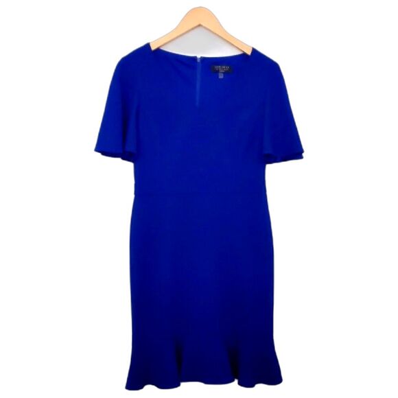 Kasper Dresses & Skirts - Women's Quarter Sleeve Crew Neck Dress, Royal Blue Size S